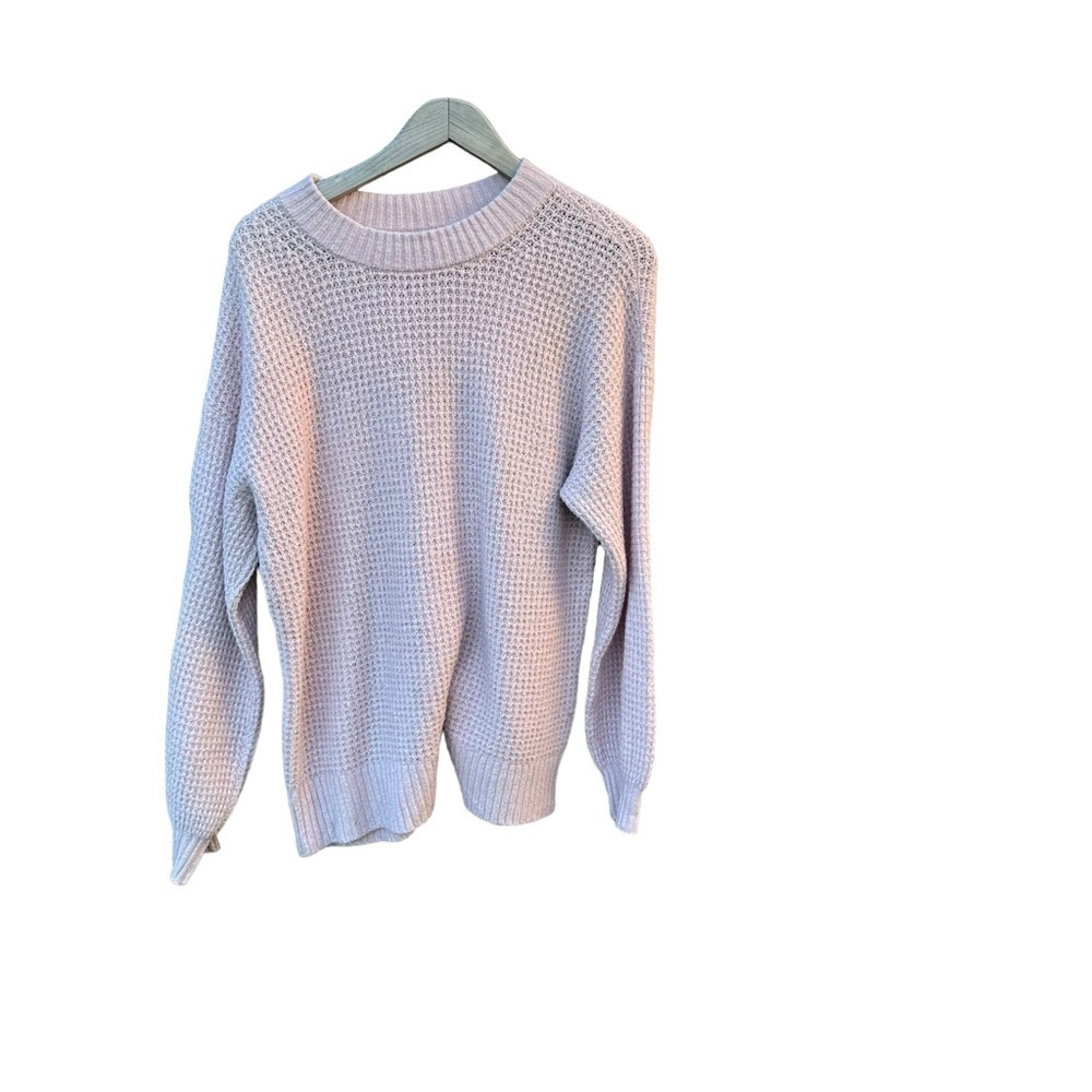 American Eagle women's oversized size small blush pink crew knit sweater